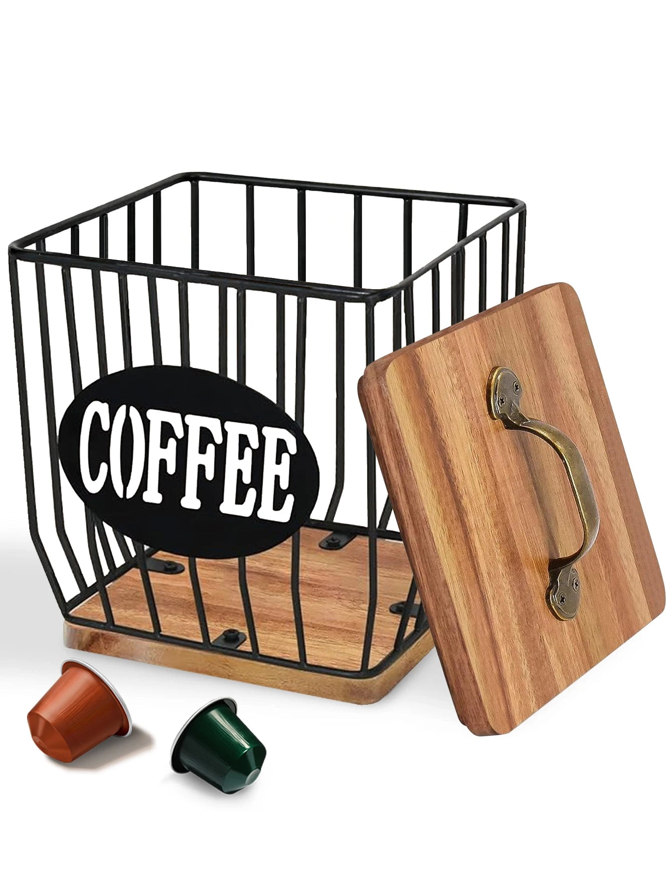 Coffee Capsule Basket Coffee Capsule Holder Coffee Filter Storage Container Basket Coffee Filter Holder with Lid