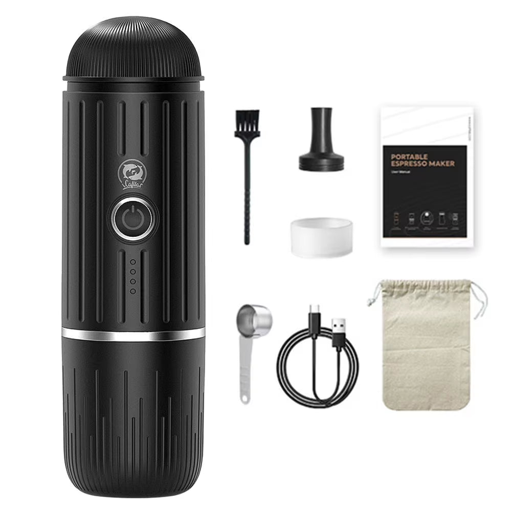 Portable Coffee Maker Electric Espresso Machine Compatible with Capsule & Ground Coffee Capsules Coffee Maker 2 in 1 for Hiking