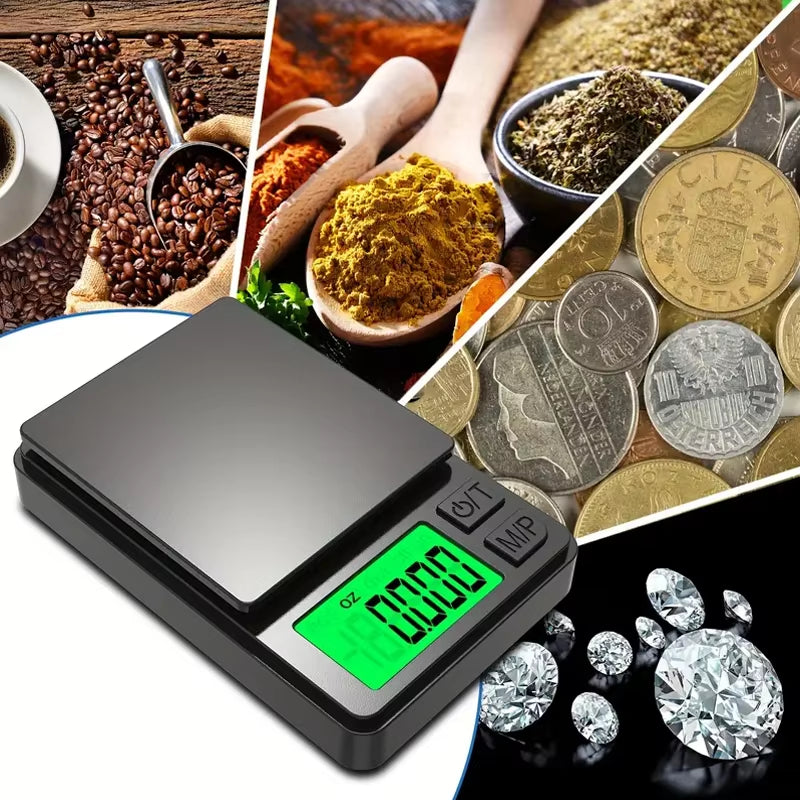 Precision Pocket Scale 1000G X 0.01G - Digital Gram Food Jewelry Ounces/Grains Scale with Backlit LCD - Mini Scale for Travel