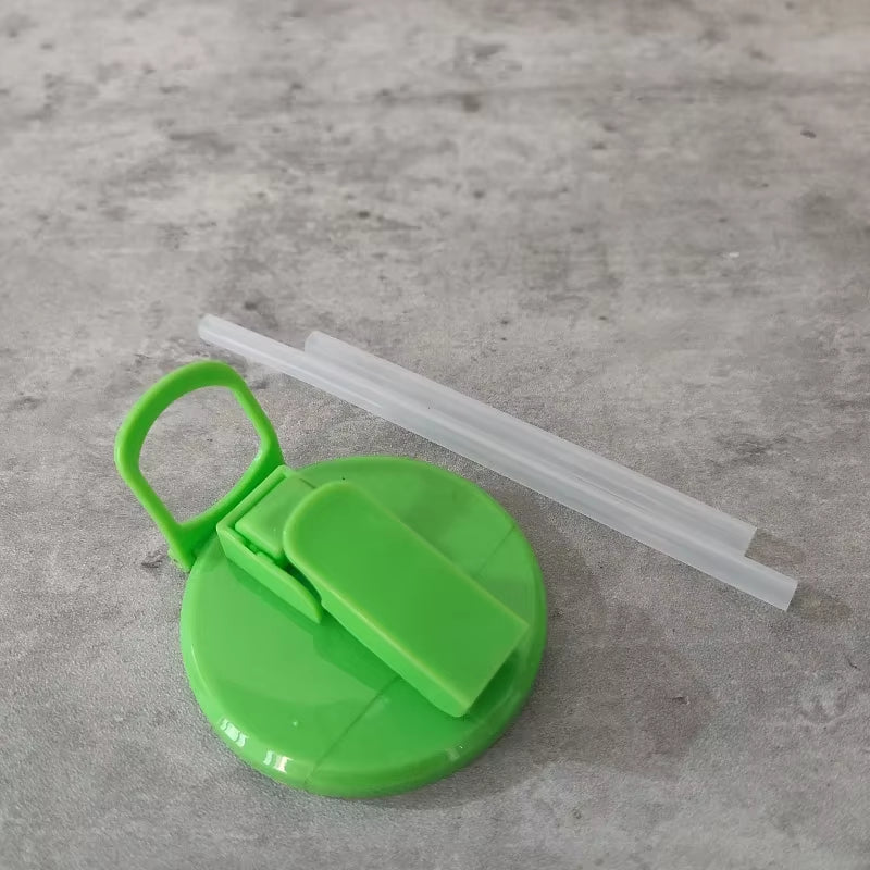 Portable Soda Can Lid and Silicone Straw Soda Can Lid Reusable Suitable for Canned Beverages Beer Juice 1Pcs with 2 Straws